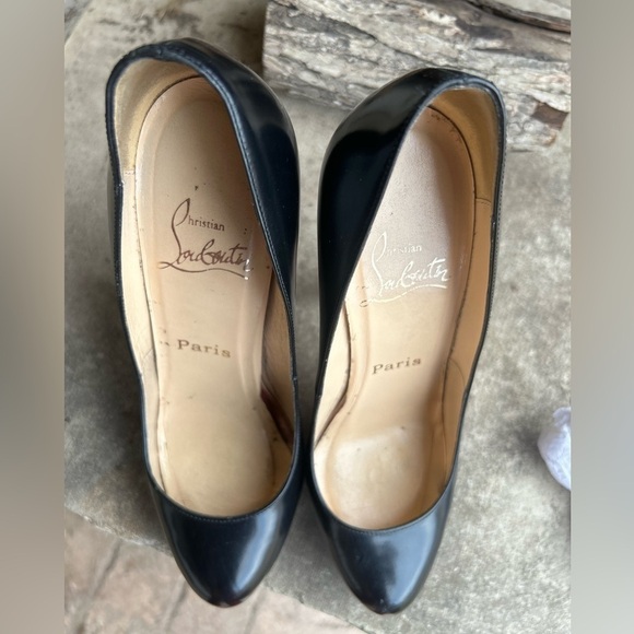Christian Louboutin authentic black leather classic heels Sz-6.5. C - Picture 10 of 11